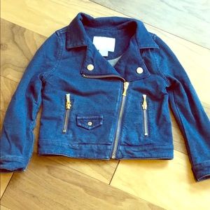 Girls Kate spade denim Moto jacket
